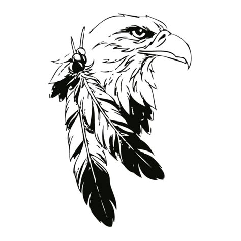 indian eagle wall tattoo #silhouette #digistamp #bird #line drawing ...