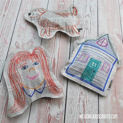 Easy Newspaper Crafts for Kids • In the Bag Kids' Crafts