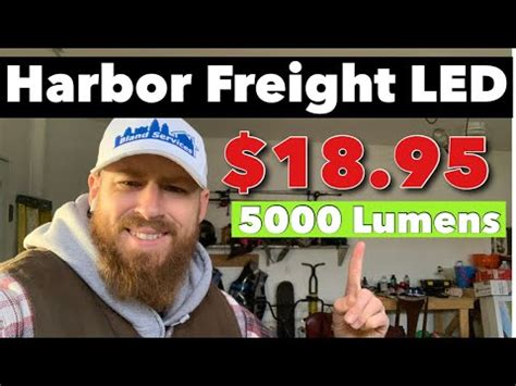 Harbor freight LED shop lights 5000 Lumens - YouTube