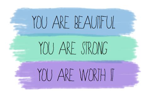 You are beautiful, you are strong, you are worth it. | Unknown Picture Quotes | Quoteswave