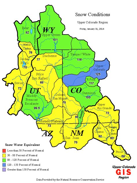 Upper Colorado River Basin Map