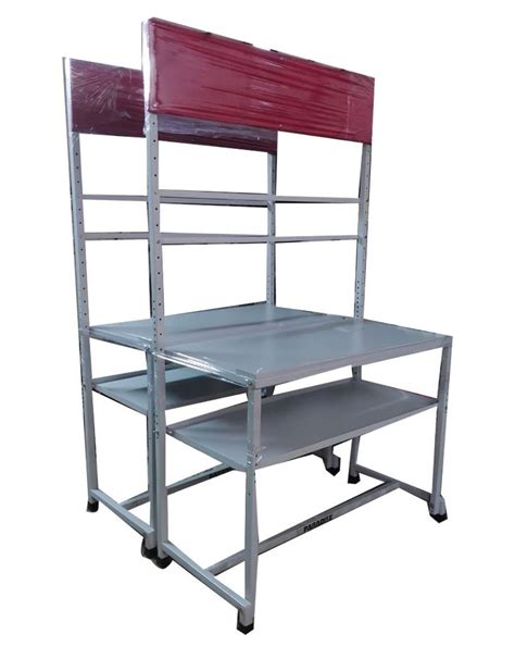 Maroon and White Industrial Mild Steel Workstation, Size: 1500mm X ...