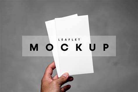 Leaflet Mockup, Fold Brochure Mockup, Folder Mockup, Folded Brochure ...