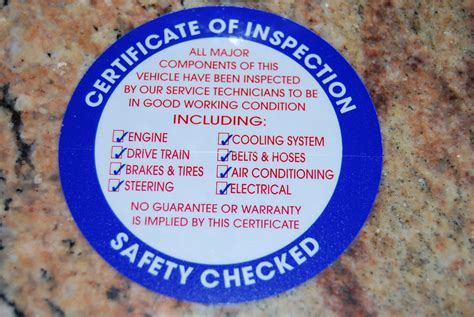 Vehicle Inspection Stickers, Vehicle Safety Stickers, Inspection Sticker,