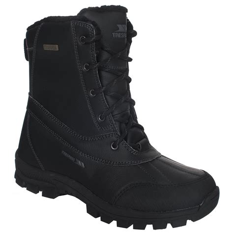 Trespass Mens Hikten Waterproof Lace Up Snow Boots | eBay