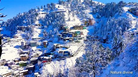 Snowfall view Shimla hills | Sunny day white hills - YouTube