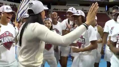 Lady Gamecocks Celebrate SEC Win - Extended Clip - YouTube