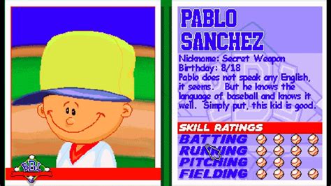 Pablo Sanchez Speaks English! Backyard Baseball - The Ultimate Troll ...