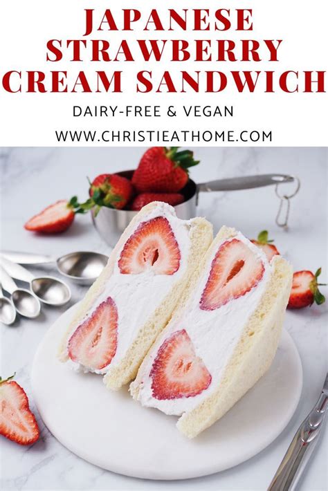 Japanese Strawberry Cream Sandwich | Vegan dessert recipes, Fruit ...