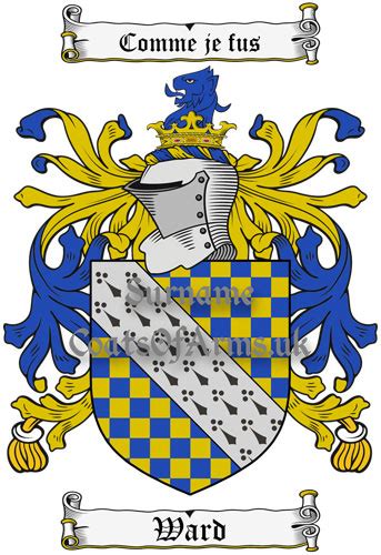 Ward (England) Coat of Arms (Family Crest) Instant PNG Image Download