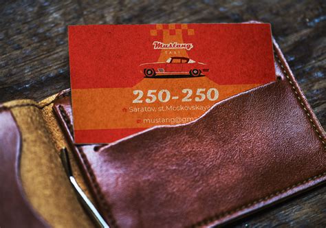 Business card design for premium taxi in retro style on Behance