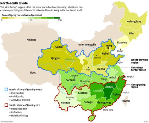 Rice vs wheat production in China - Vivid Maps