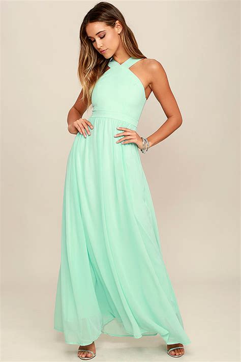 Beautiful Mint Dress - Maxi Dress - Halter Dress - $68.00 - Lulus