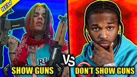 RAPPERS THAT SHOW GUNS IN THEIR MUSIC VIDEOS VS RAPPERS THAT DON'T SHOW GUNS - YouTube