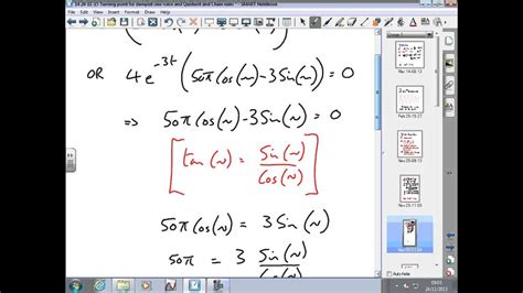 Turning Points for Damped Sine Wave - YouTube