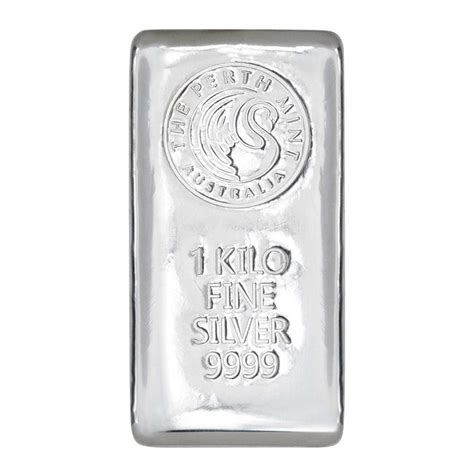 Perth Mint Cast Silver Bullion Bar (NEW DESIGN) - 1kg — Bulk Bullion