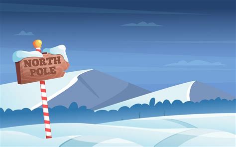 North pole road sign. Snowy background with snow trees night woods won By ONYX | TheHungryJPEG