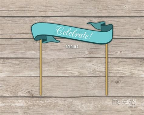 PRINTABLE Cake Topper, Birthday Cake Banner, Mini Bunting - Choose your color and wording! - PDF ...