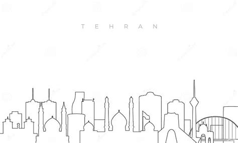 Outline Tehran skyline. stock vector. Illustration of tower - 279698151