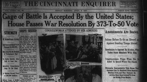 Today in History, April 6: U.S. declared war against Germany in World War I