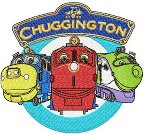 Chuggington Train Logo Filled Machine Embroidery by abcdesignsplus