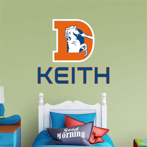 Denver Broncos Throwback Personalized Name Wall Decal | Shop Fathead® for Wall Art Décor