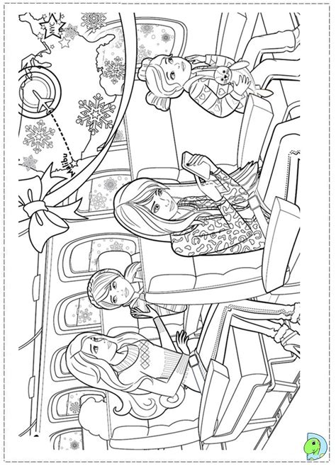 Barbie in a Perfect Christmas coloring page- DinoKids.org