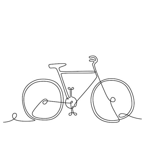 Premium Vector | Bicycle in one continuous line drawing, vector illustration