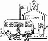 Preschool School Coloring Page  Wecoloringpagecom sketch template