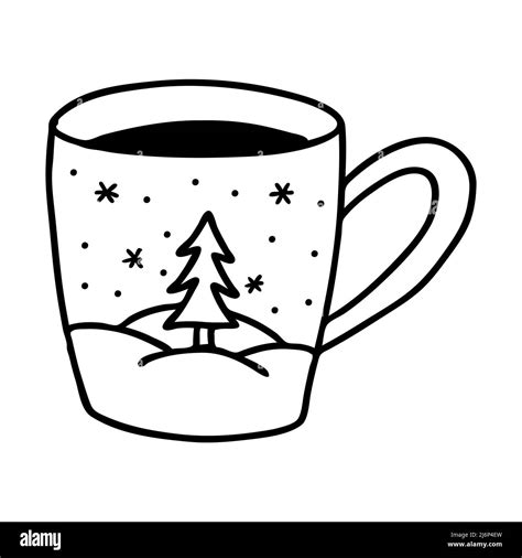 Coffee Shop Clipart Black And White Christmas