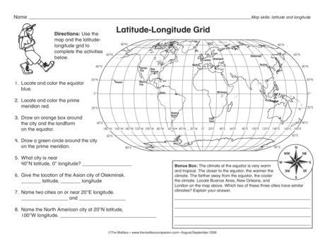 Free Printable Latitude And Longitude Worksheets Pdf – Kidsworksheetfun