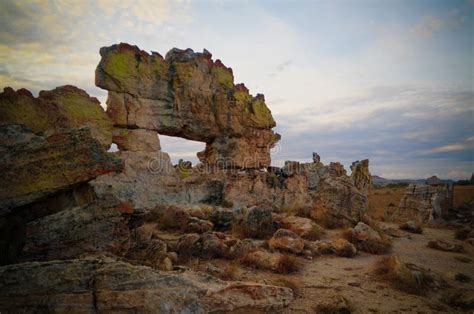 Abstract Rock Formation Aka Window at Isalo National Park, Madagascar Stock Image - Image of ...