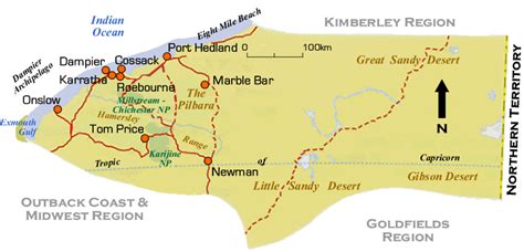 The Pilbara Region Road Maps WA