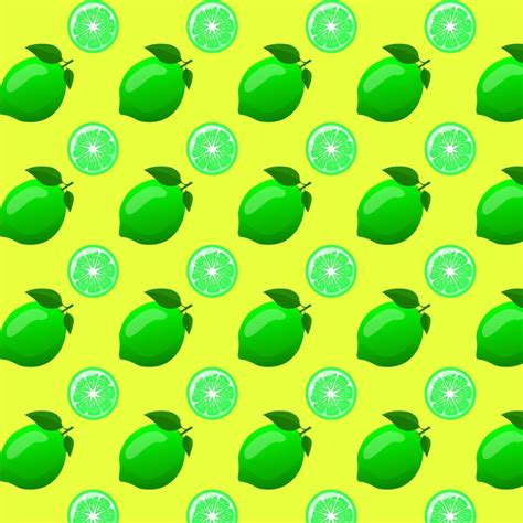 Seamless pattern lime with green leaf and lime sliced. For posters, logos, labels, banners ...