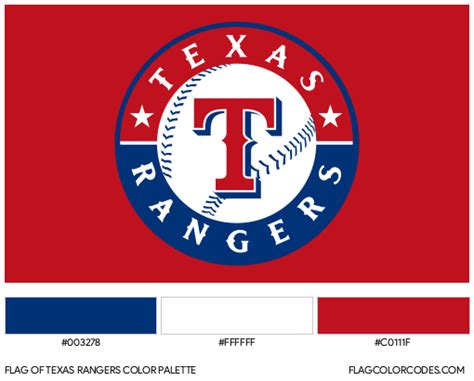 Texas Rangers flag color codes