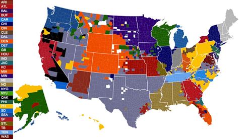 NFL Fans Map - Business Insider