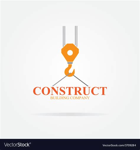 Crane logo for construction company Royalty Free Vector