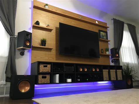 My custom built floating entertainment center. : audiophile