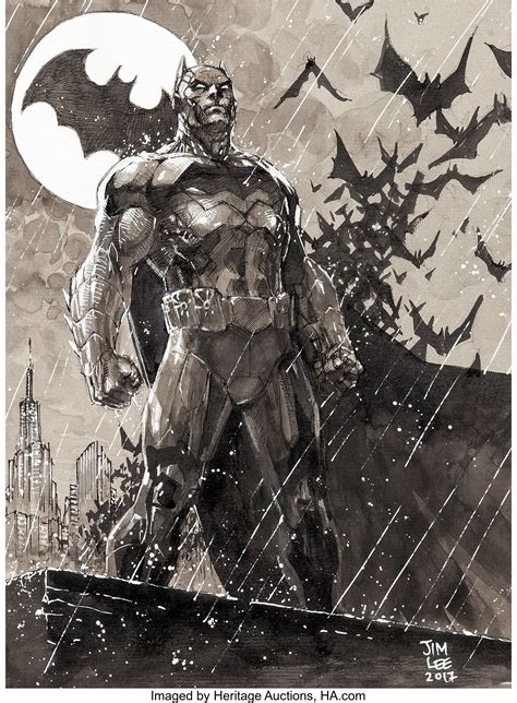 Jim Lee - Batman Painting Original Art (DC, 2017).... Original | Lot #93160 | Heritage Auctions ...