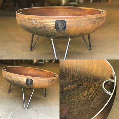 30" Elliptical Mid Century Modern Fire Pit