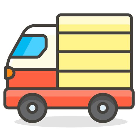 Delivery truck emoji clipart. Free download transparent .PNG | Creazilla