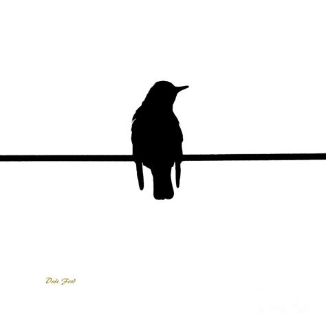 Bird On Wire Silhouette at GetDrawings | Free download