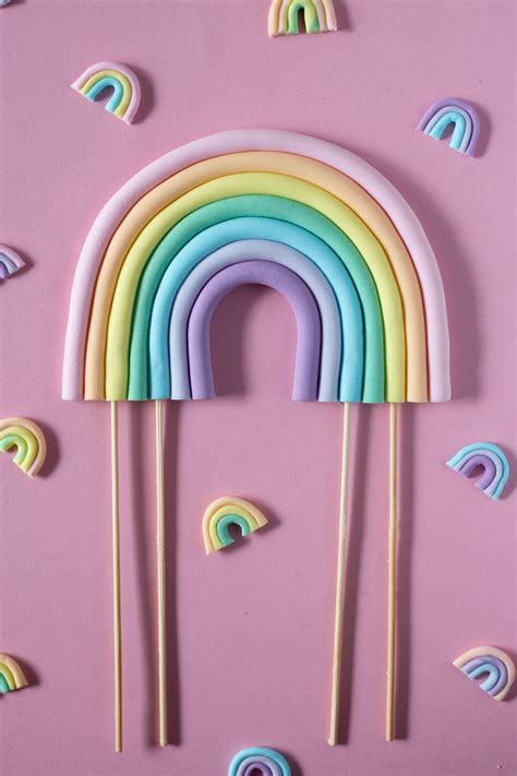 Pastel Rainbow Cake Topper DIY Tutorial-9 - Pure Sweet Joy