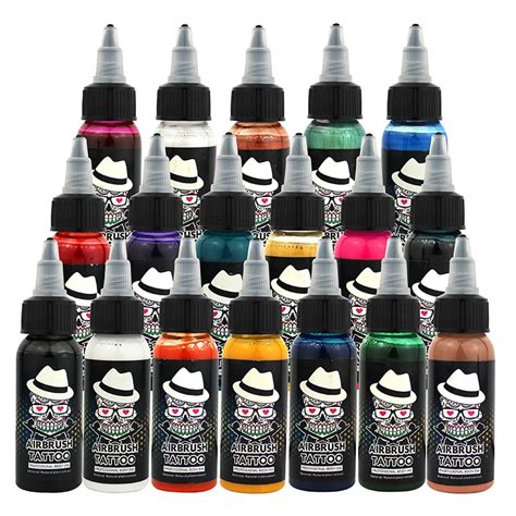 OPHIR Airbrush Temporary Tattoo Ink 30 ML/Bottle Paint Brush Airbrush Body Art Tattoo Ink ...