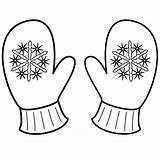Mittens Coloring Page sketch template