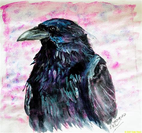 Watercolor Raven - A Good Life