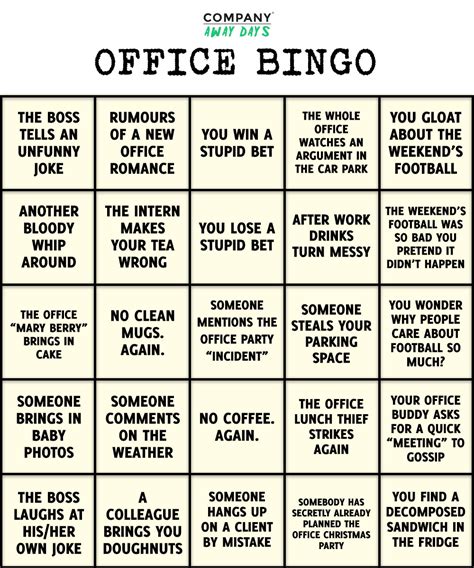 How To Play Office Bingo | Company Away Days