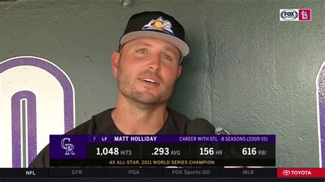 Matt Holliday on his return to the Rockies