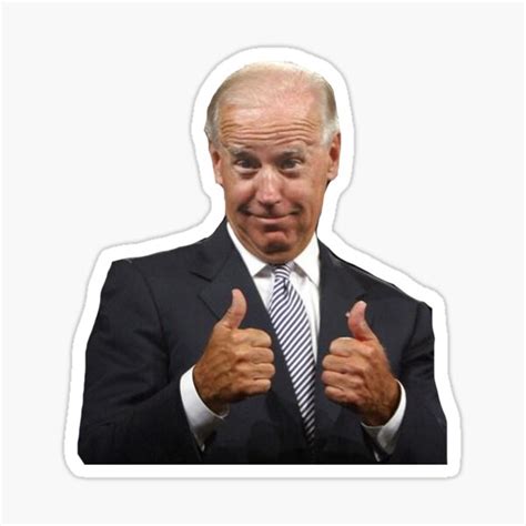 "Joe Biden Thumbs Up" Sticker for Sale by amandagolf59 | Redbubble