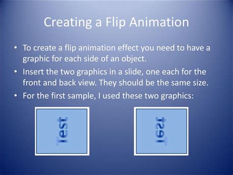 Creating a Flip Animation - ppt download